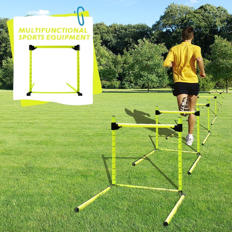 pindaprda Adjustable Hurdles with Carring Bags, Detachable Agility Training Equipment with Scale, Football Practice Hurdle, Indoor & Outdoor Jumping Speed Hurdles for Athletes, Soccer, Basketball - Image 4